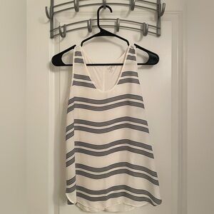 LOFT Black & Cream Tank Top